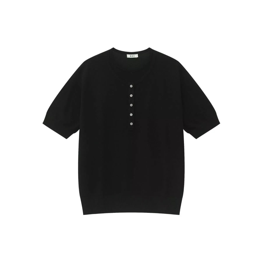 Men’s Henley T-Shirt with Button Detail