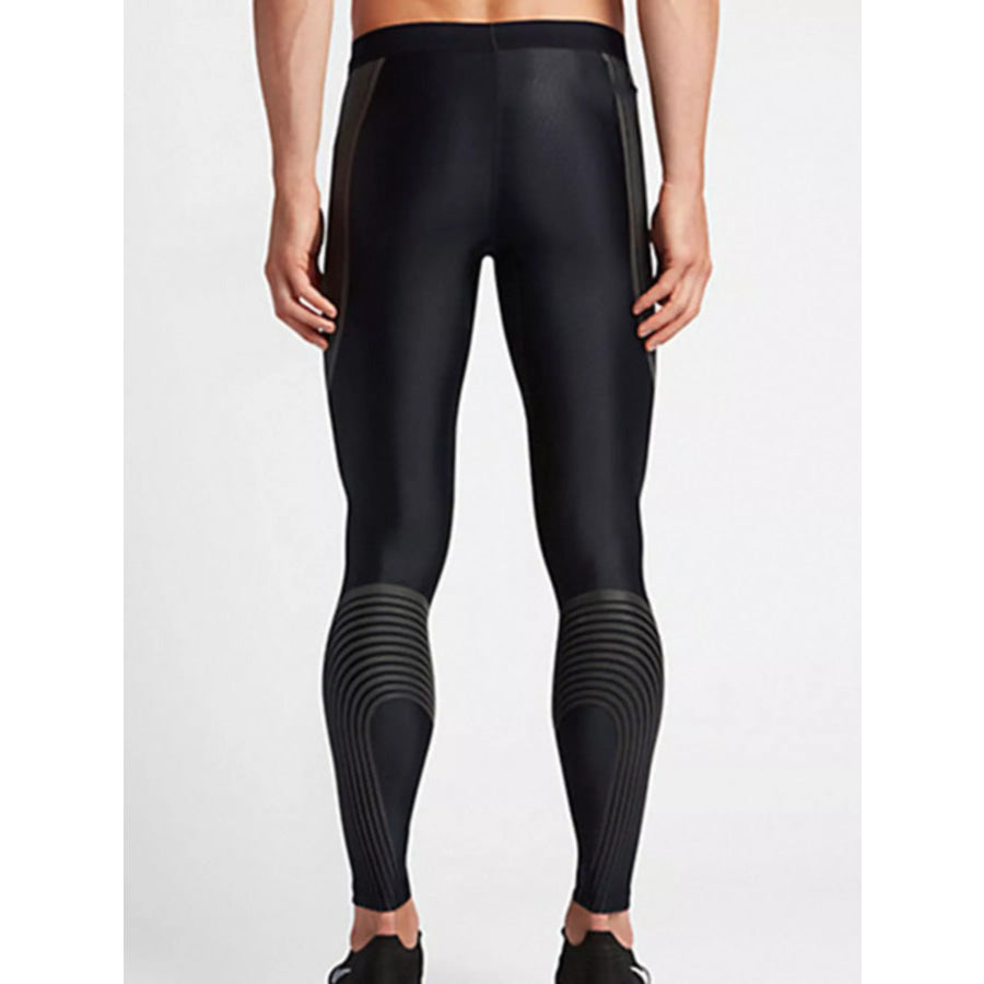 Men’s High Waist Active Leggings Black / S Apparel and Accessories