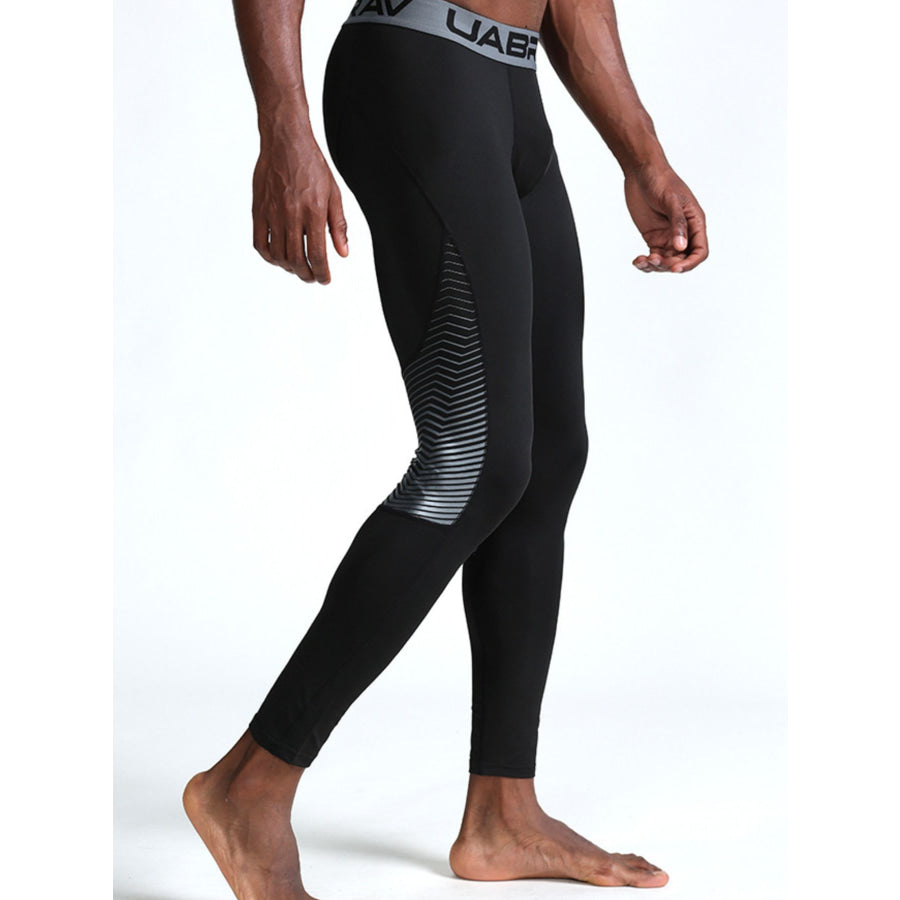 Men’s High Waist Active Leggings Black / S Apparel and Accessories