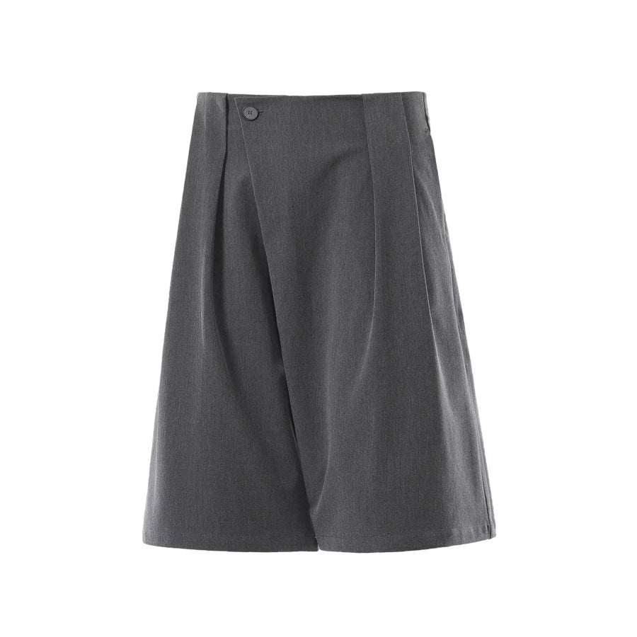 Men’s High-Waisted Asymmetric Pleated Capris Apparel and Accessories
