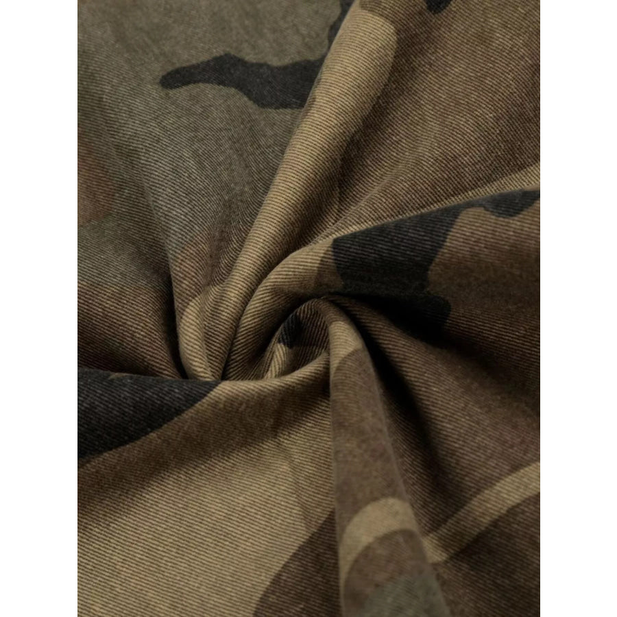 Men’s High-Waisted Camouflage Cargo Wide-Leg Pants Apparel and Accessories