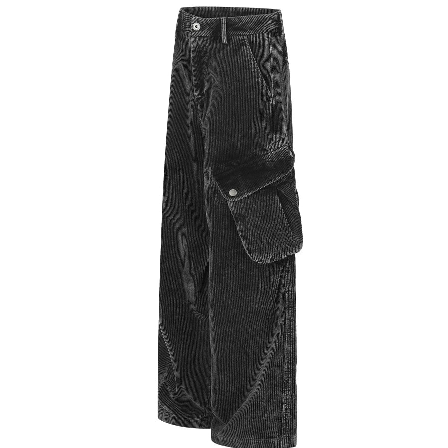 Men’s High-Waisted Corduroy Cargo Pants Apparel and Accessories