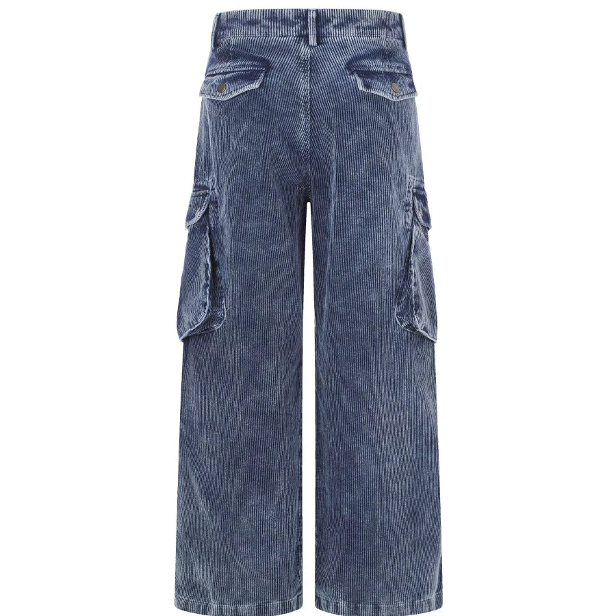 Men’s High-Waisted Corduroy Cargo Pants Apparel and Accessories