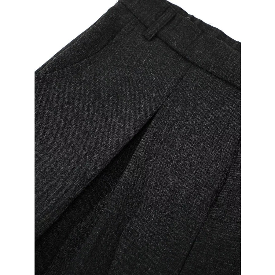 Men’s High-Waisted Pleated Wide-Leg Capri Pants Apparel and Accessories