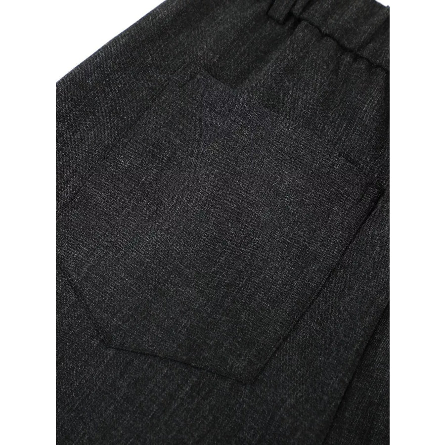 Men’s High-Waisted Pleated Wide-Leg Capri Pants Apparel and Accessories