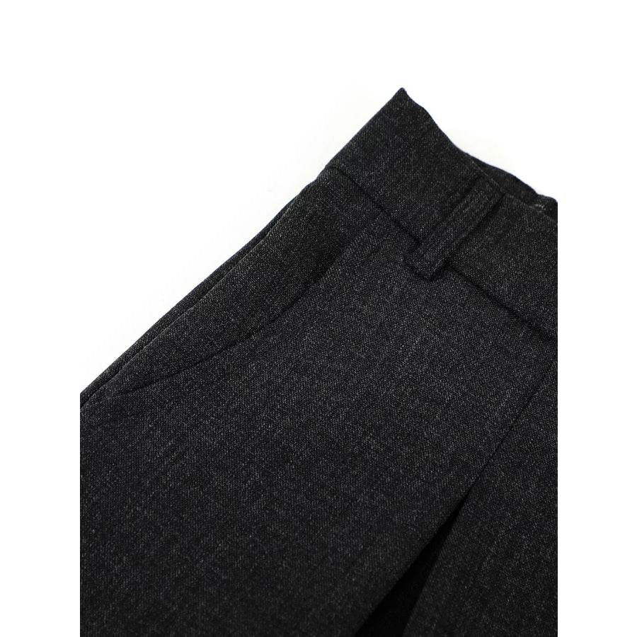 Men’s High-Waisted Pleated Wide-Leg Capri Pants Apparel and Accessories