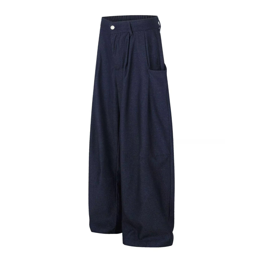 Men’s High-Waisted Pleated Wide-Leg Casual Pants Apparel and Accessories