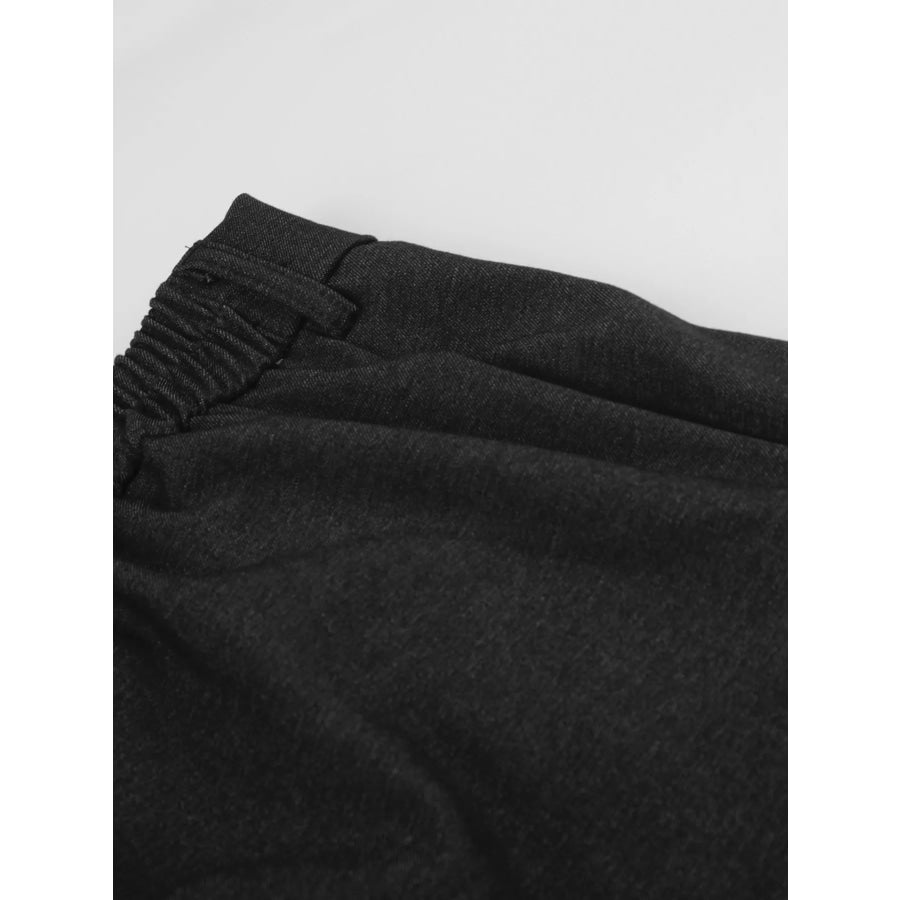 Men’s High-Waisted Pleated Wide-Leg Casual Pants Apparel and Accessories