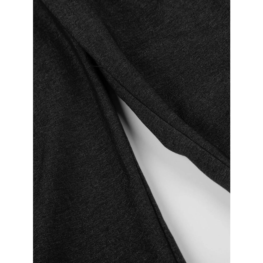 Men’s High-Waisted Pleated Wide-Leg Casual Pants Apparel and Accessories
