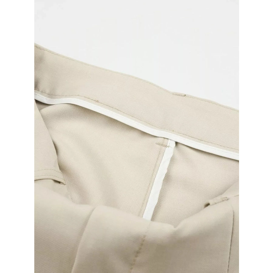 Men’s High-Waisted Pleated Wide-Leg Pants Apparel and Accessories