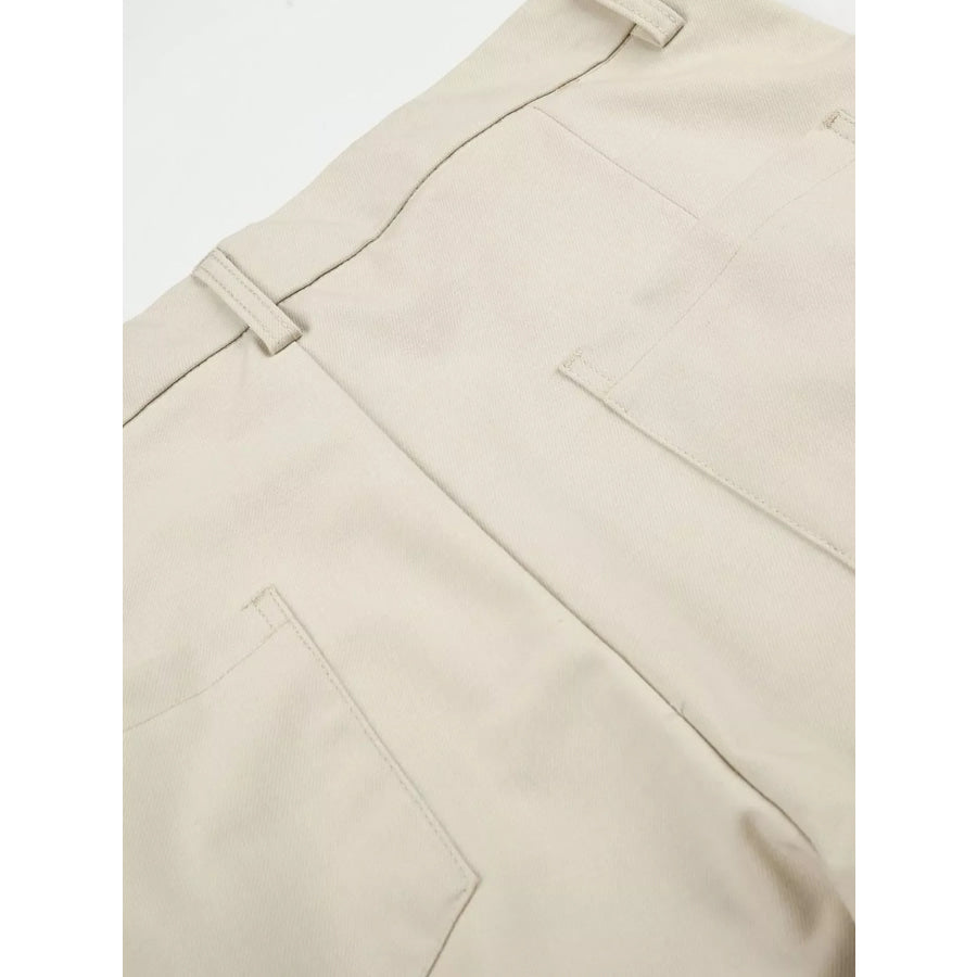 Men’s High-Waisted Pleated Wide-Leg Pants Apparel and Accessories