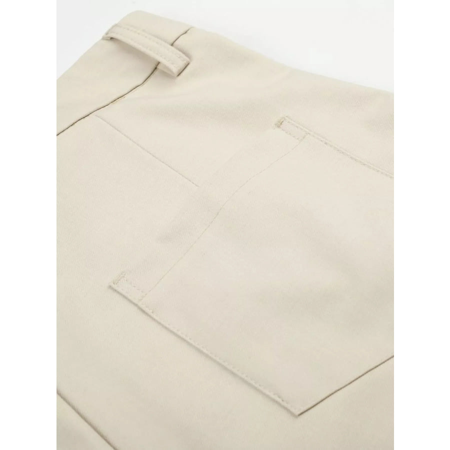 Men’s High-Waisted Pleated Wide-Leg Pants Apparel and Accessories