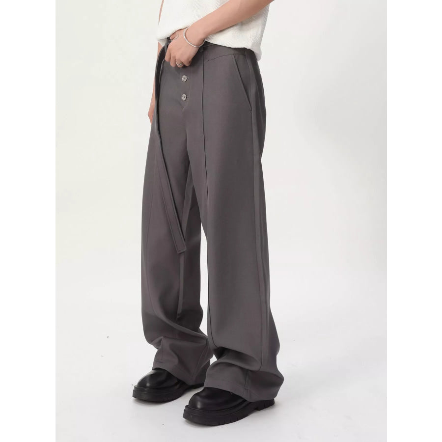 Men’s High-Waisted Wide-Leg Pants Apparel and Accessories