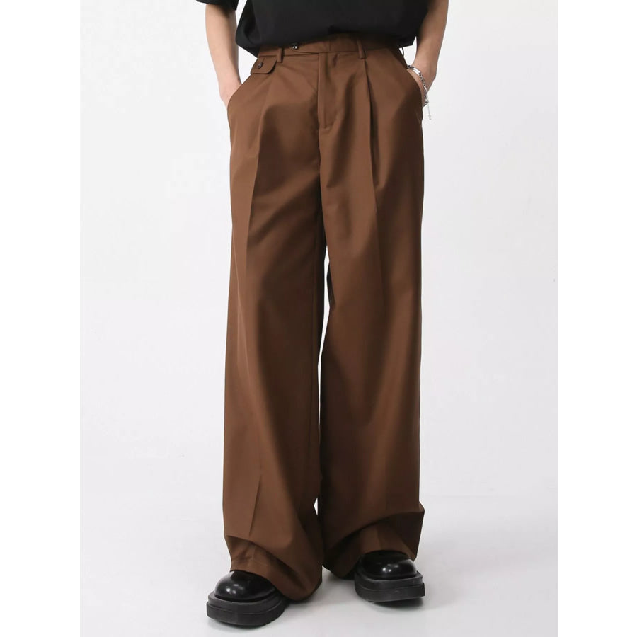 Men’s High-Waisted Wide-Leg Pants Apparel and Accessories