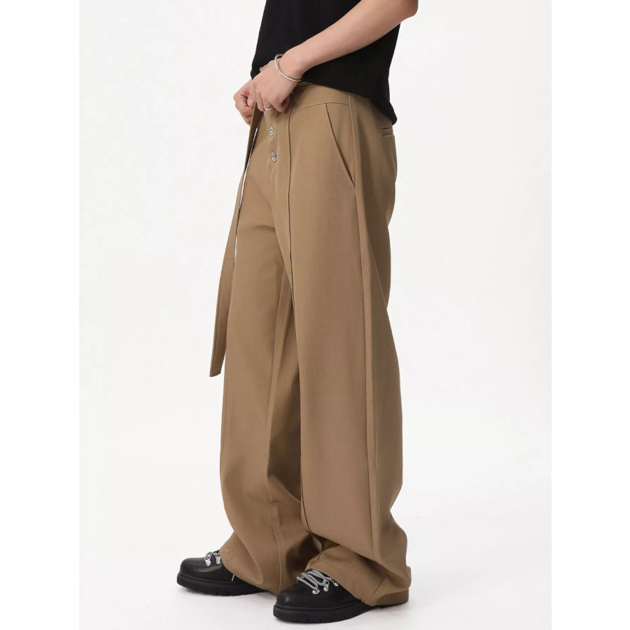 Men’s High-Waisted Wide-Leg Pants Apparel and Accessories