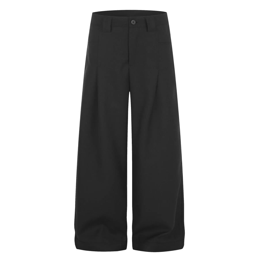 Men’s High-Waisted Wide-Leg Pants Black / S Apparel and Accessories