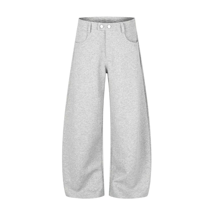 Men’s High-Waisted Wide-Leg Pants Light Gray / XS Apparel and Accessories