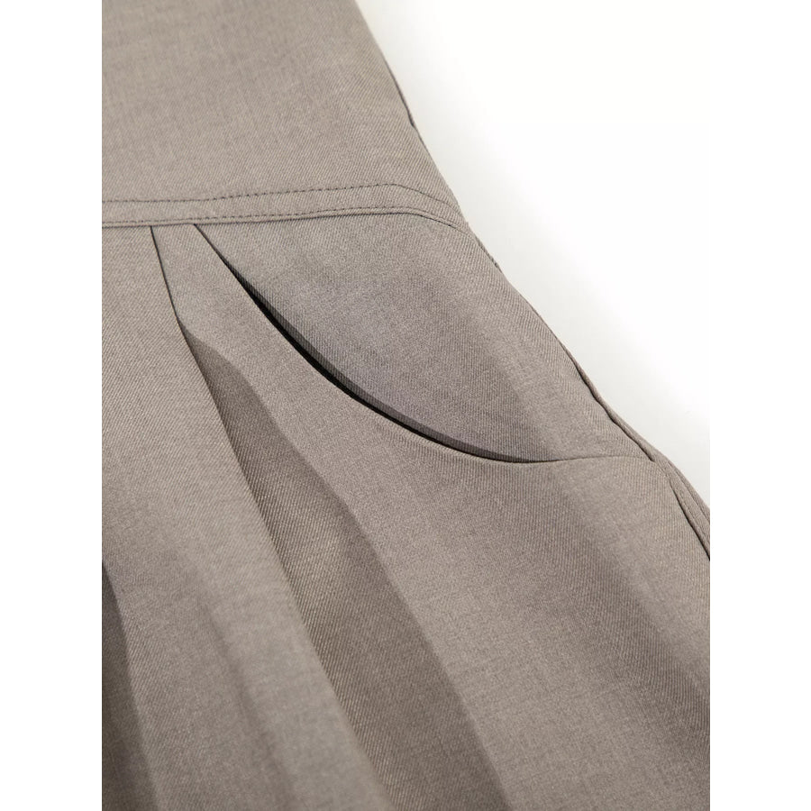 Men’s High-Waisted Wide-Leg Pleated Casual Pants Apparel and Accessories