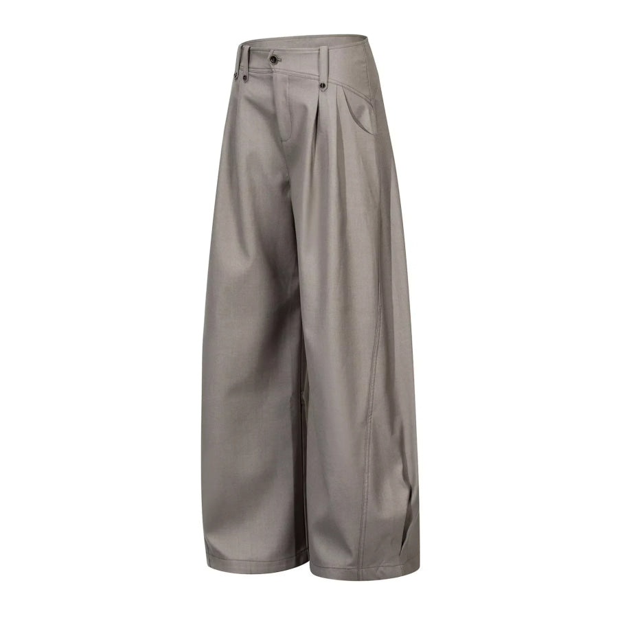 Men’s High-Waisted Wide-Leg Pleated Casual Pants Apparel and Accessories