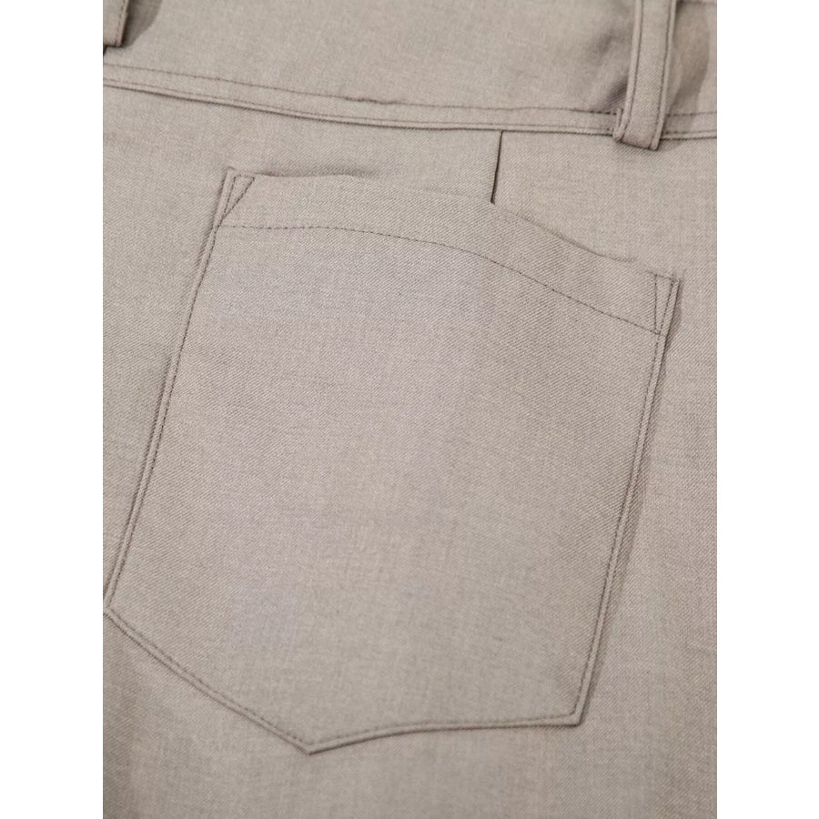 Men’s High-Waisted Wide-Leg Pleated Casual Pants Apparel and Accessories