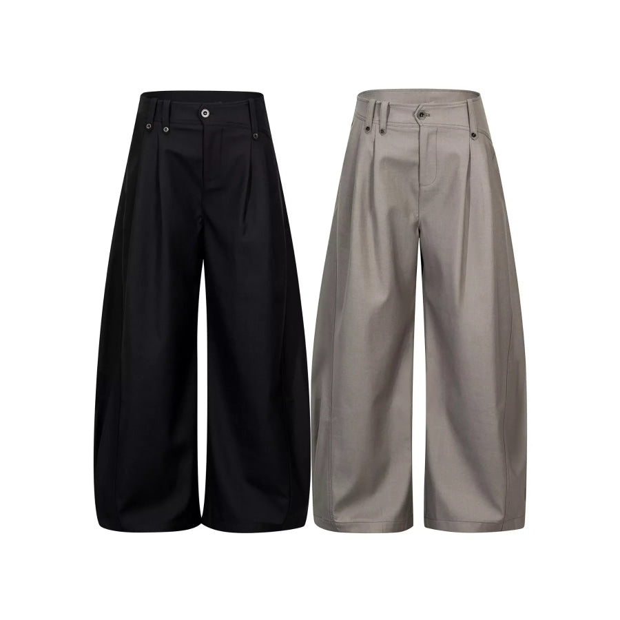 Men’s High-Waisted Wide-Leg Pleated Casual Pants Apparel and Accessories