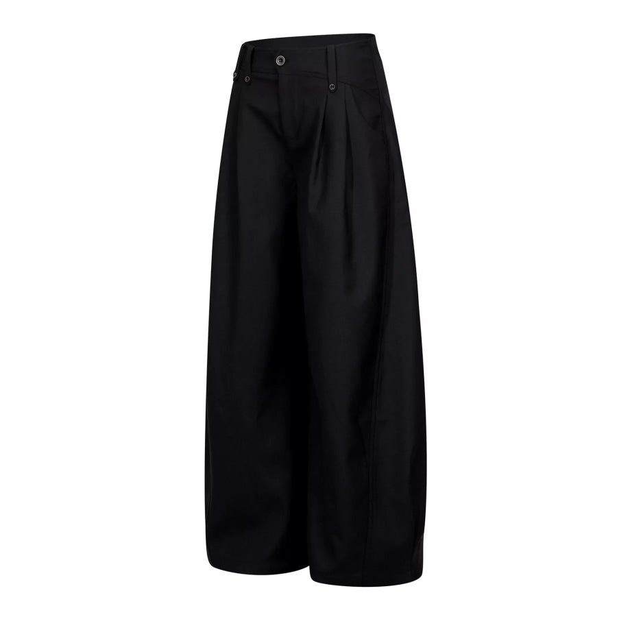 Men’s High-Waisted Wide-Leg Pleated Casual Pants Apparel and Accessories