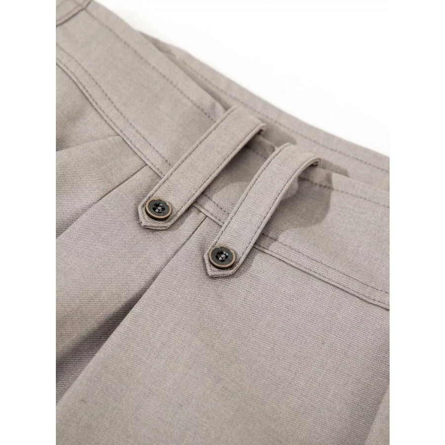 Men’s High-Waisted Wide-Leg Pleated Casual Pants Apparel and Accessories