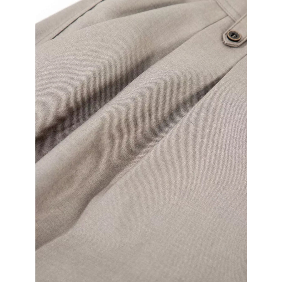 Men’s High-Waisted Wide-Leg Pleated Casual Pants Apparel and Accessories