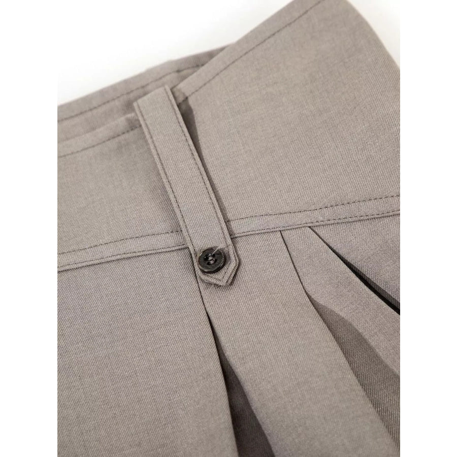 Men’s High-Waisted Wide-Leg Pleated Casual Pants Apparel and Accessories