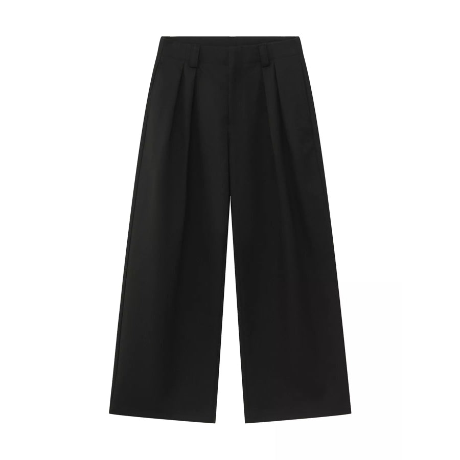 Men’s High-Waisted Wide-Leg Pleated Pants Apparel and Accessories