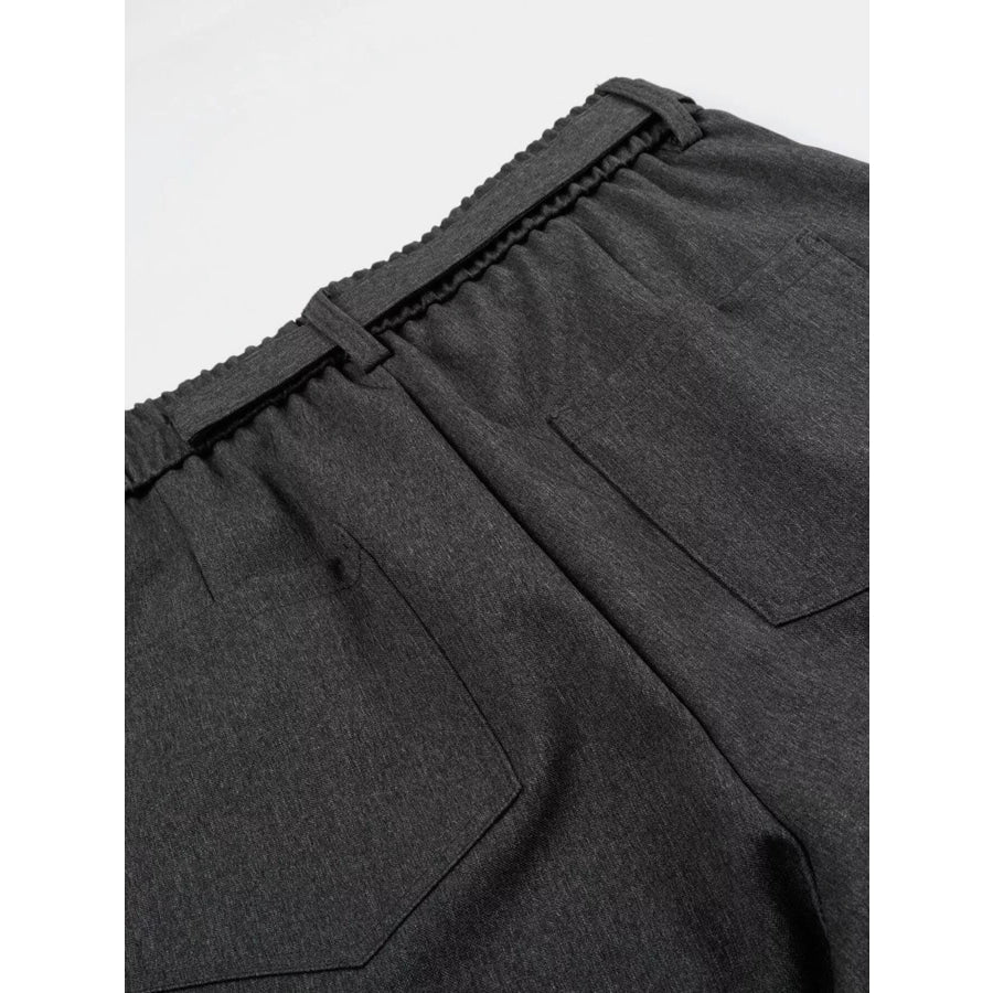 Men’s High-Waisted Wide-Leg Pleated Pants Apparel and Accessories