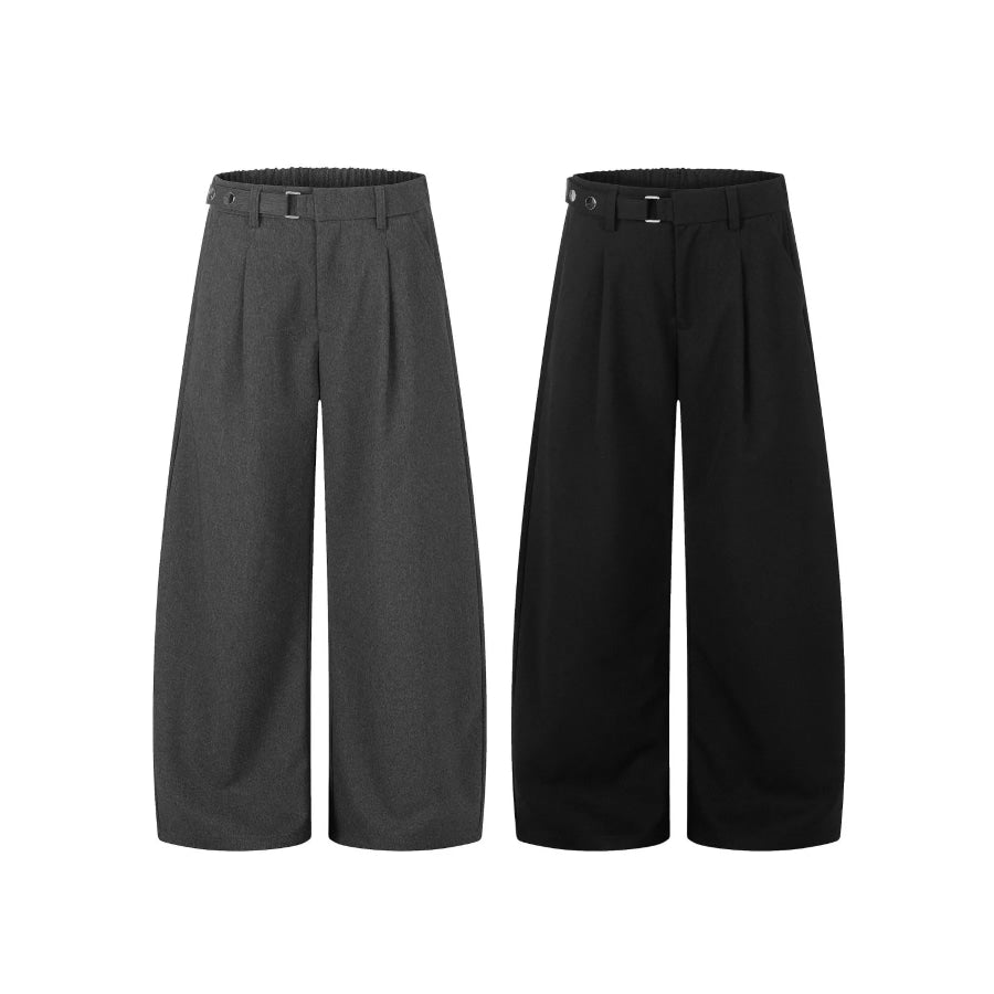 Men’s High-Waisted Wide-Leg Pleated Pants Apparel and Accessories