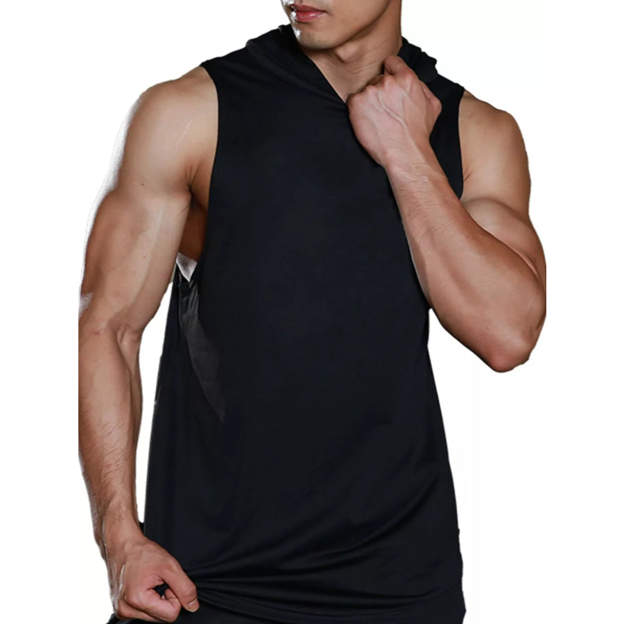 Men’s Hooded Sleeveless Tank Black / M Apparel and Accessories