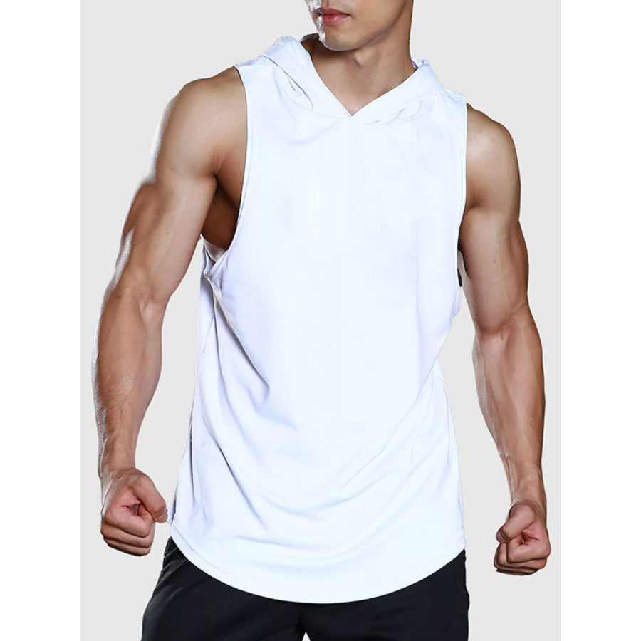 Men’s Hooded Sleeveless Tank White / M Apparel and Accessories