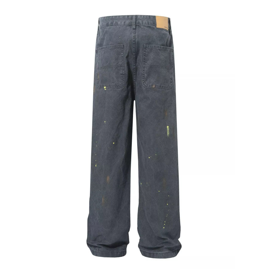 Men’s Ink-Splash Loose Fit Pants Apparel and Accessories