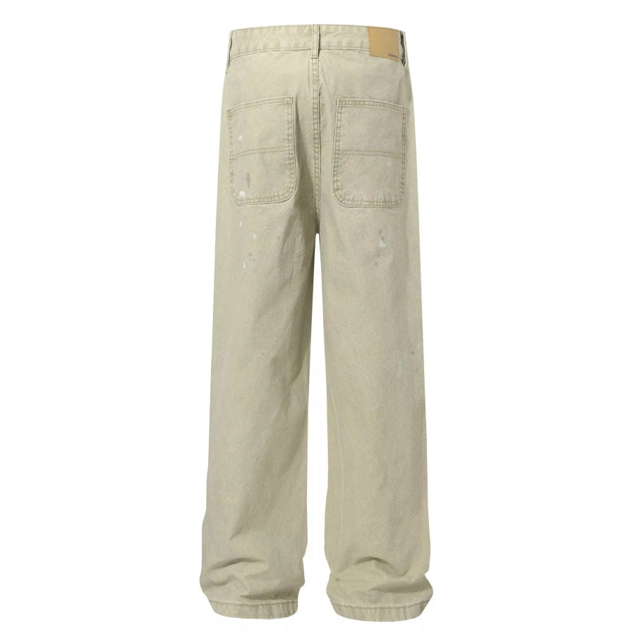 Men’s Ink-Splash Loose Fit Pants Apparel and Accessories