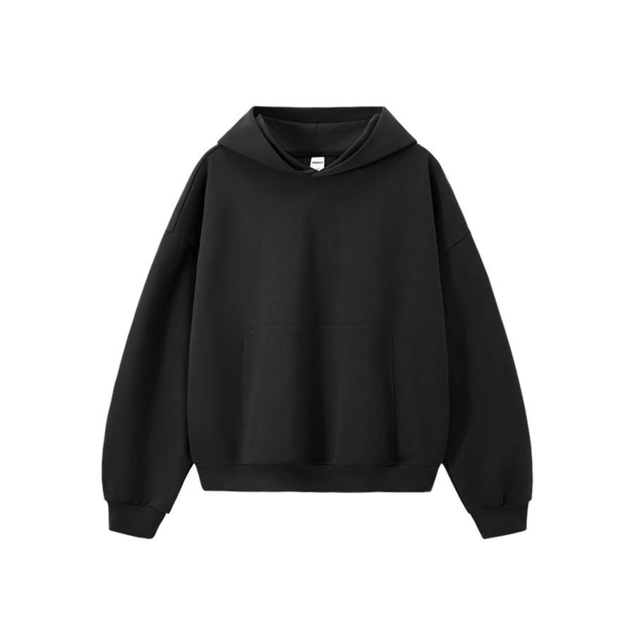 Men’s Kangaroo Pocket Dropped Shoulder Hoodie Black / S Apparel and Accessories