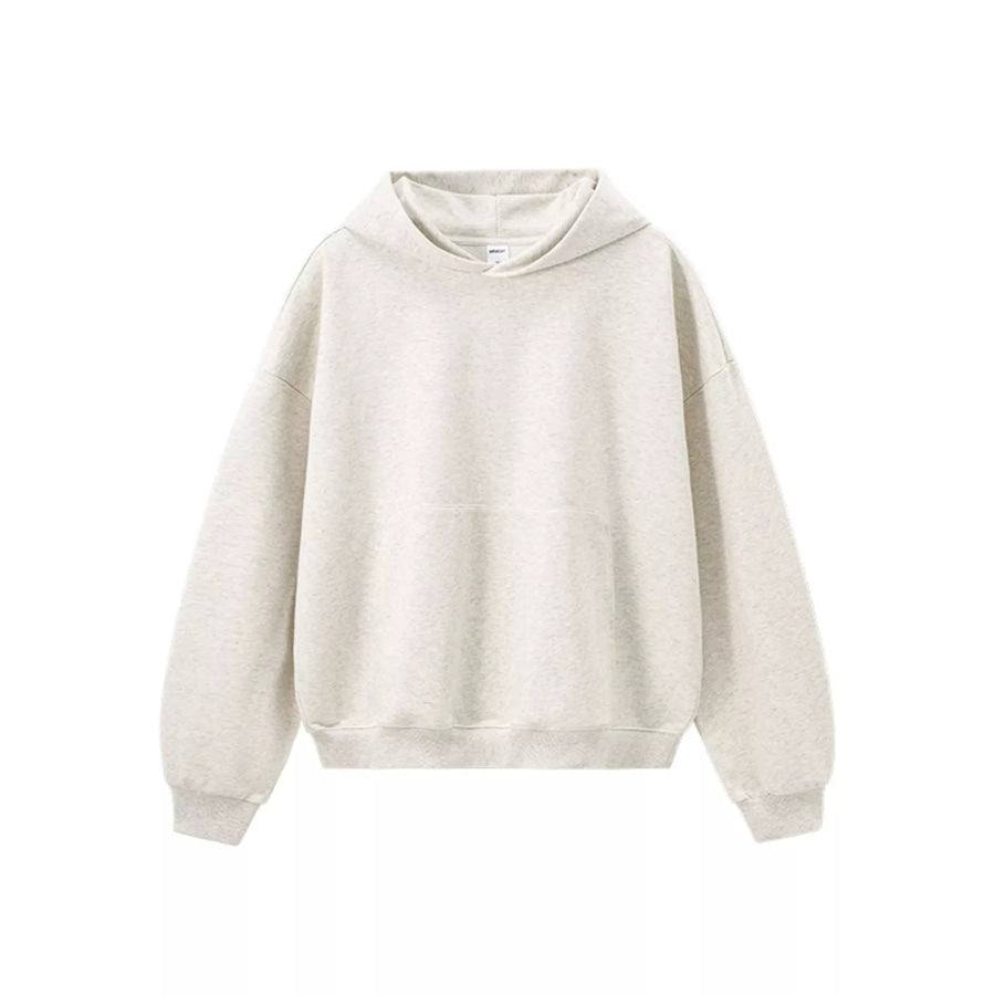 Men’s Kangaroo Pocket Dropped Shoulder Hoodie Light Gray / S Apparel and Accessories