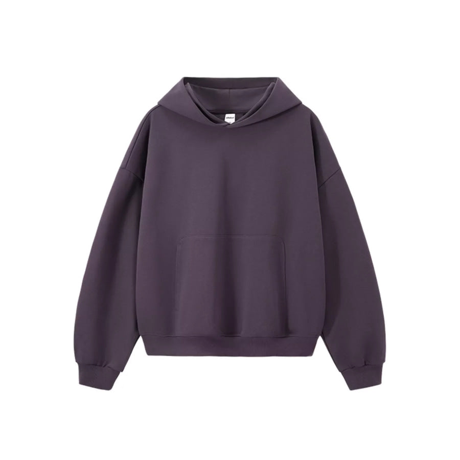 Men’s Kangaroo Pocket Dropped Shoulder Hoodie Mauve / S Apparel and Accessories