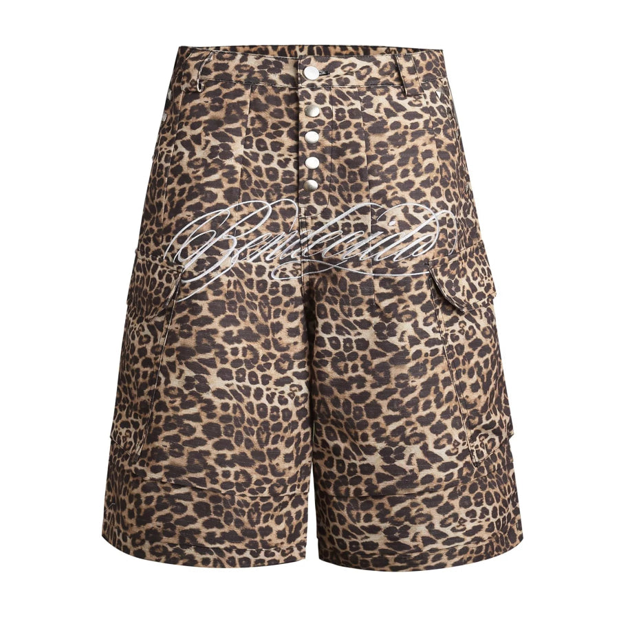 Men’s Leopard Print Cargo Capris Leopard / M Apparel and Accessories