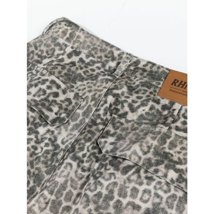 Men’s Leopard Print Cargo Pants Apparel and Accessories