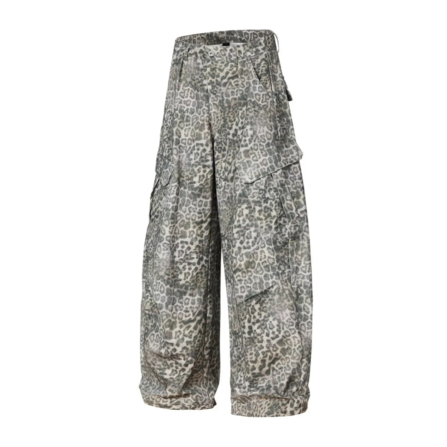 Men’s Leopard Print Cargo Pants Apparel and Accessories