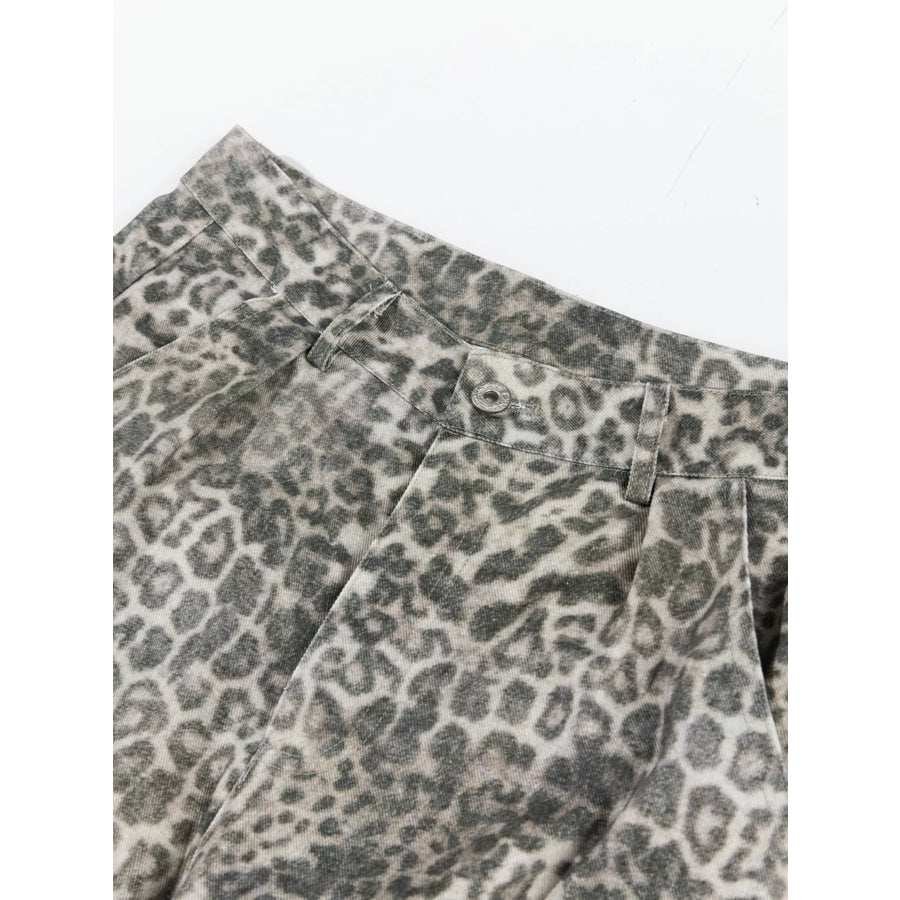 Men’s Leopard Print Cargo Pants Apparel and Accessories
