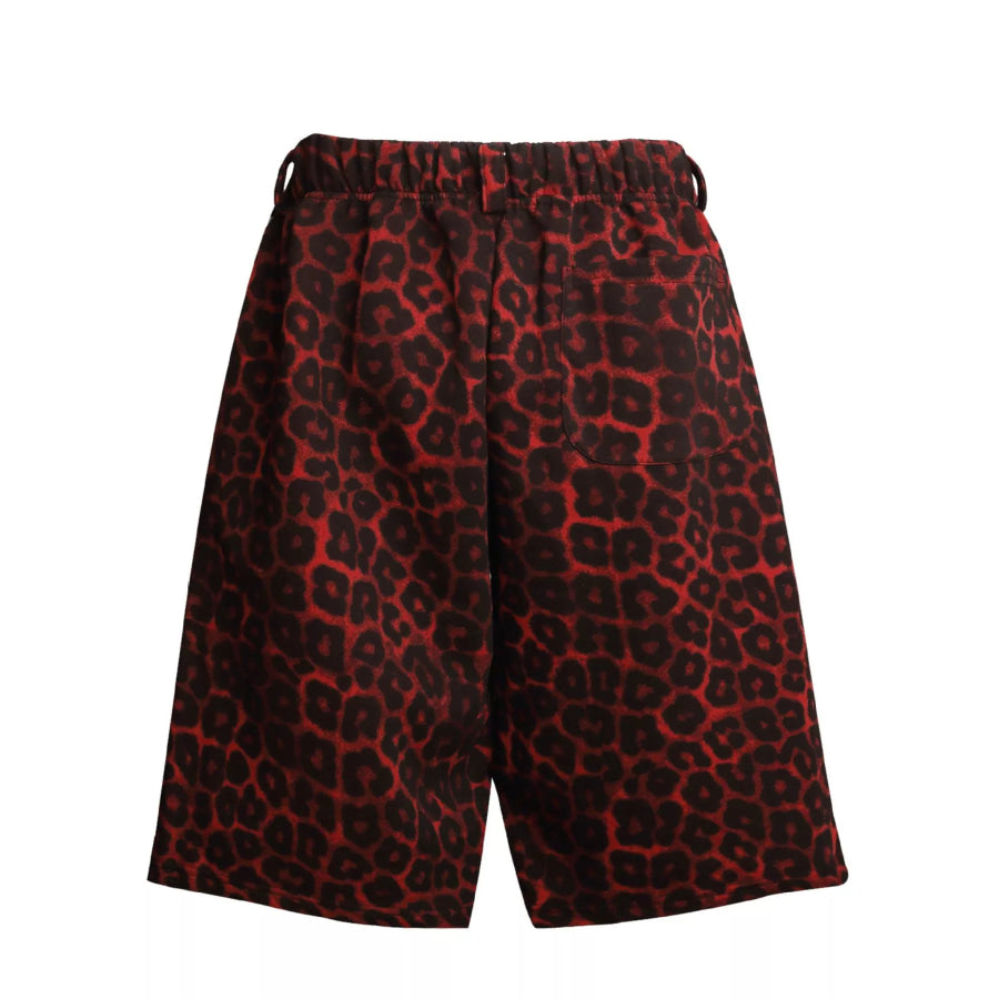 Men’s Leopard Print Casual Capris Apparel and Accessories