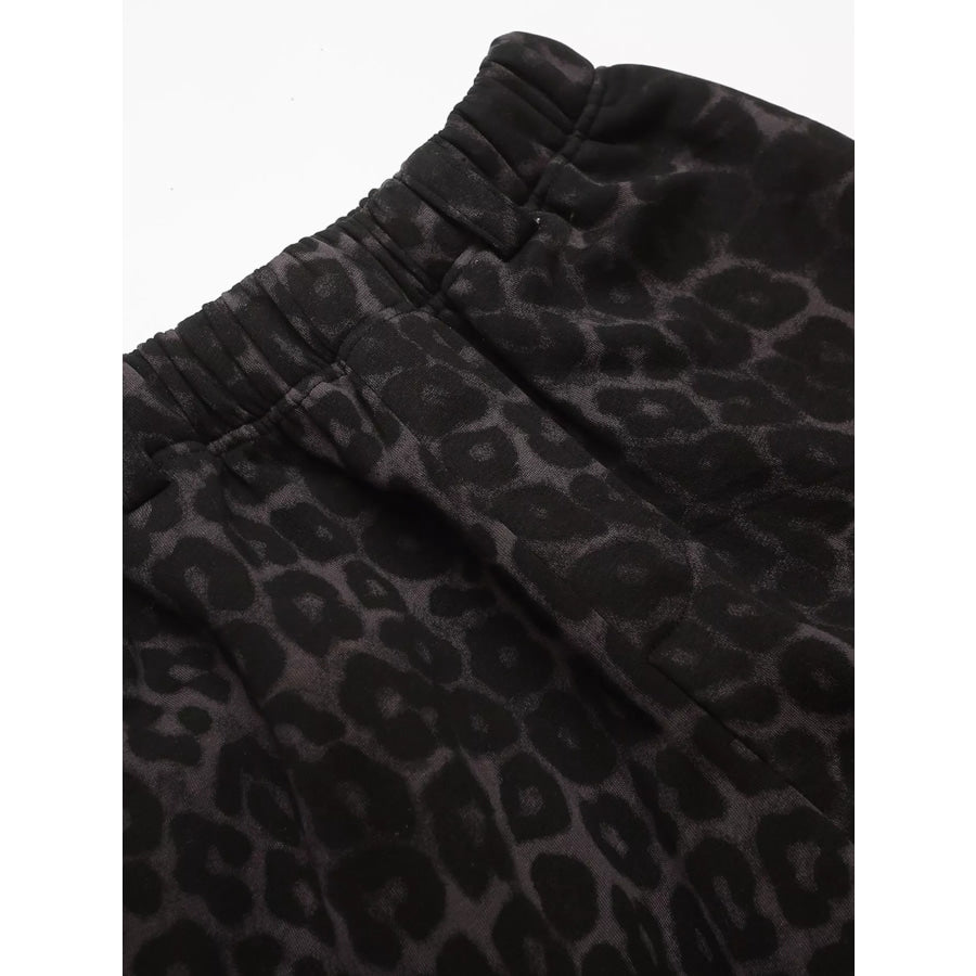 Men’s Leopard Print Casual Capris Apparel and Accessories