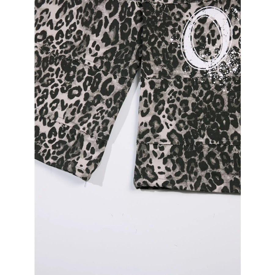 Men’s Leopard Print Wide-Leg Pants Apparel and Accessories