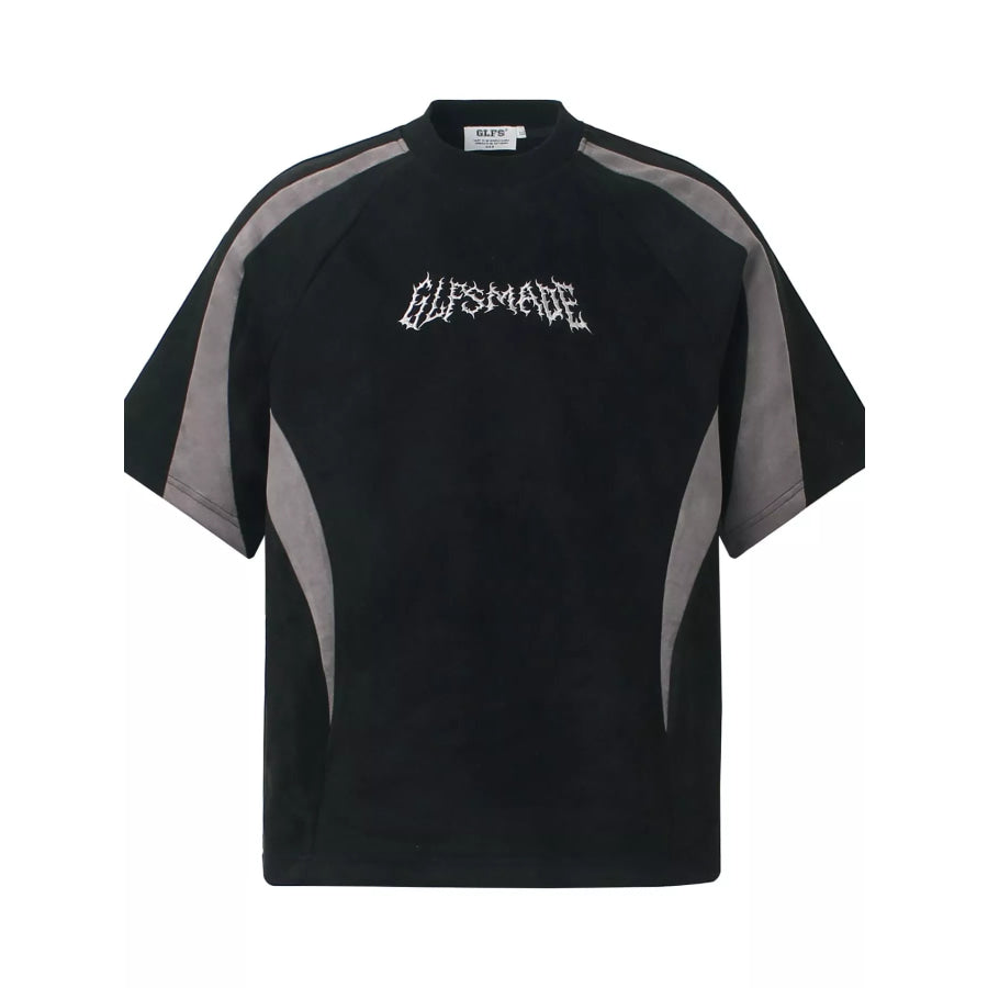 Men’s Letter Embroidered Round Neck T-Shirt Black / M Apparel and Accessories