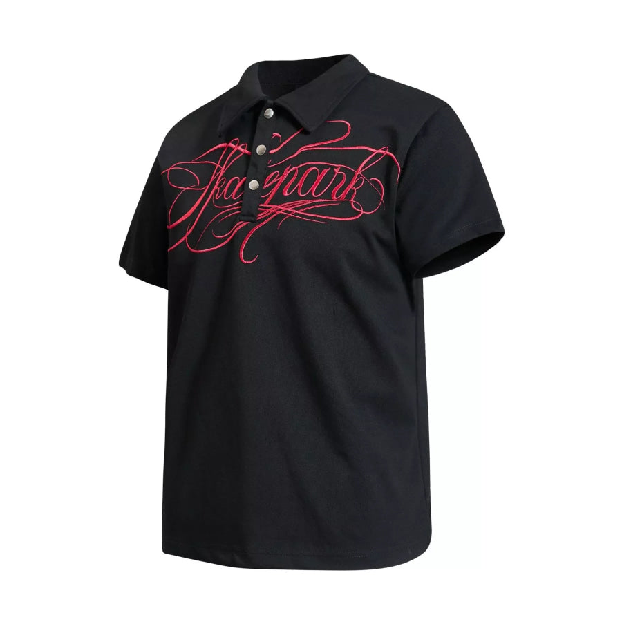 Men’s Letter Embroidered Short Sleeve Polo Apparel and Accessories