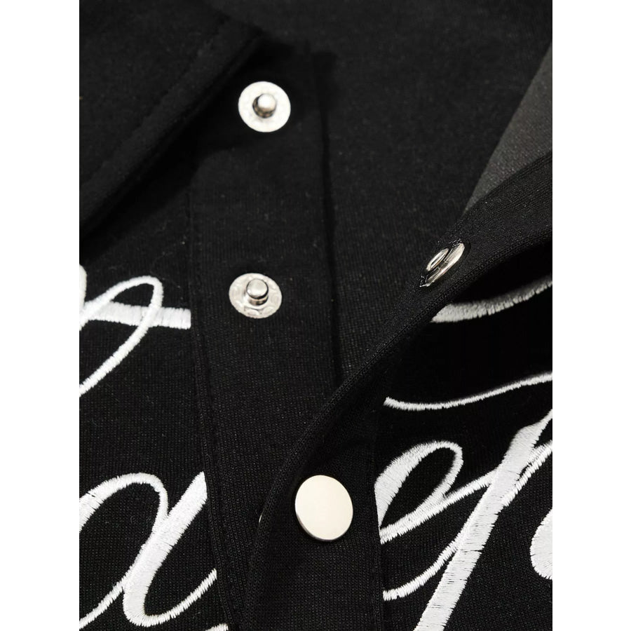 Men’s Letter Embroidered Short Sleeve Polo Apparel and Accessories