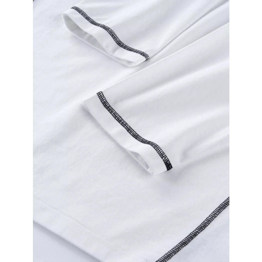Men’s Letter Graphic Long Sleeve T-Shirt White / M Apparel and Accessories